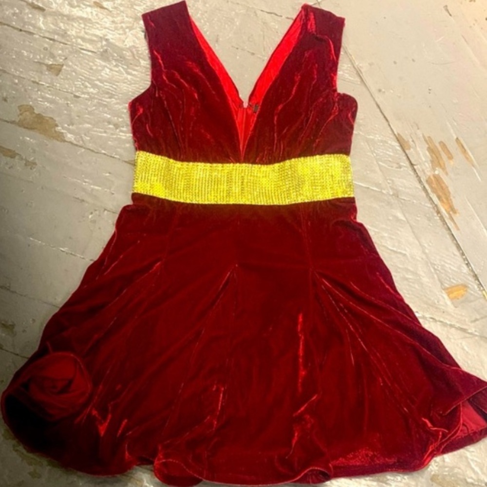 Red velvet Holiday Dress